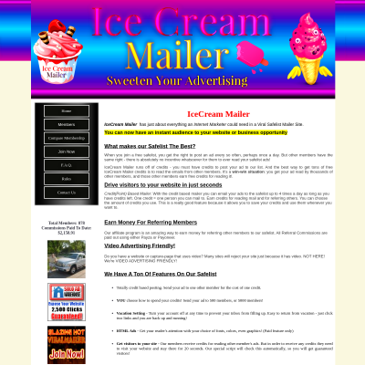 Ice cream mailer